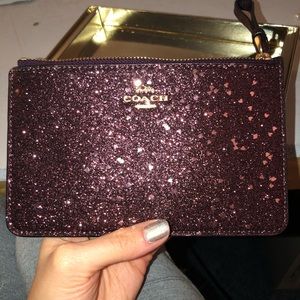 Glitter collection COACH wristlet. Authentic, new